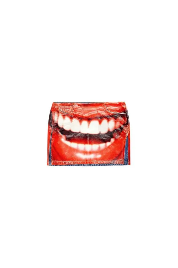 Diesel Depraminifsd Redwhite Women Skirts