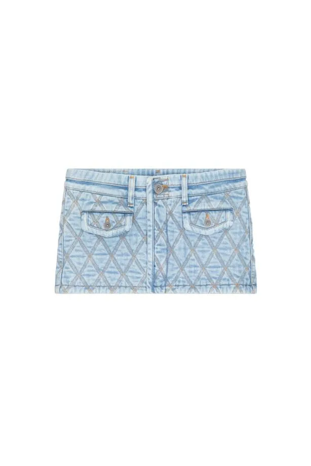Diesel Deronfs1 Light Blue Women Skirts