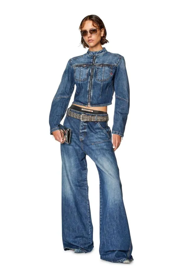 Diesel Deslimmybks Medium Blue Women Jackets