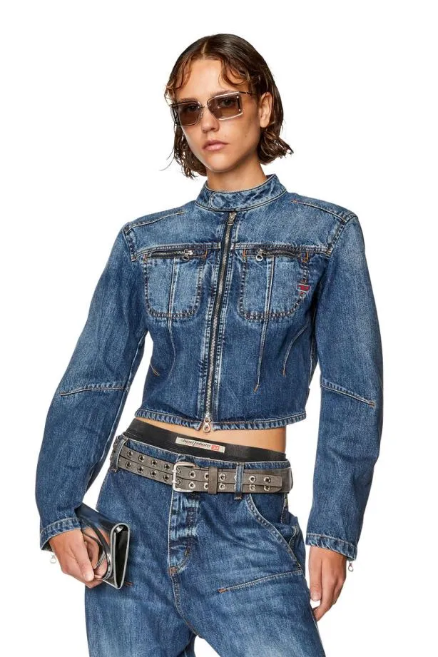 Diesel Deslimmybks Medium Blue Women Jackets