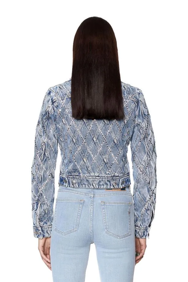 Diesel Deslimmyzipfs Light Blue Women Jackets