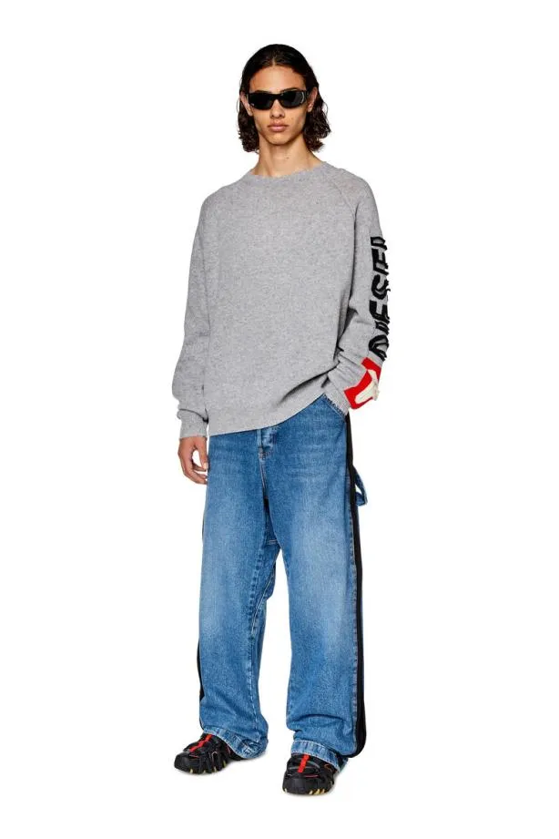 Diesel Ksaria Grey Men Knitwear