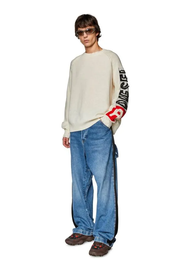 Diesel Ksaria White Men Knitwear