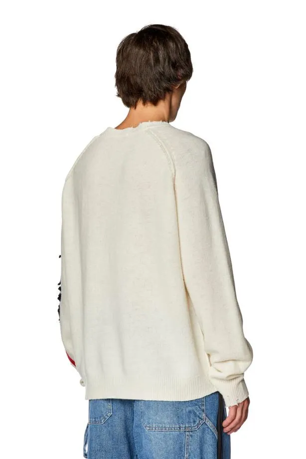Diesel Ksaria White Men Knitwear