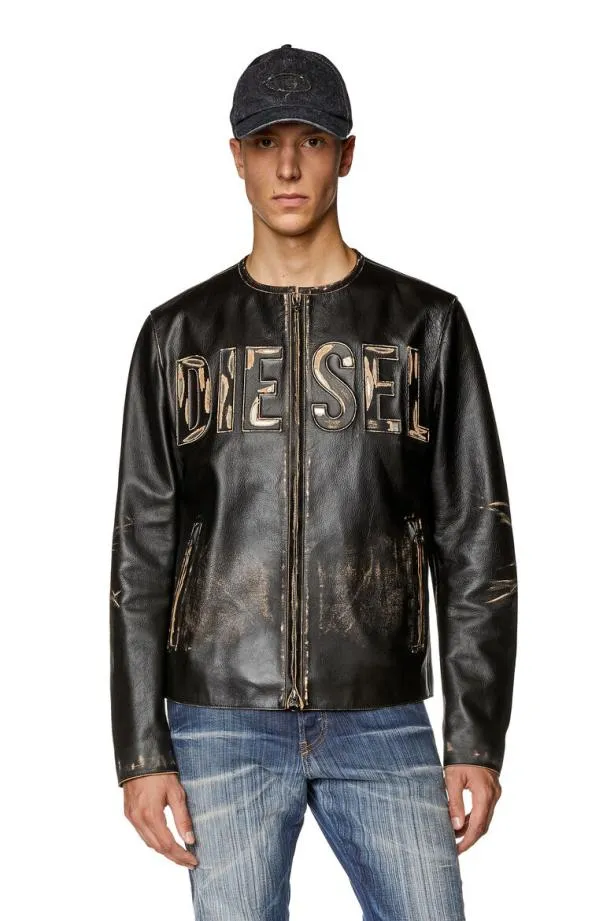 Diesel Lmet Black Men Jackets