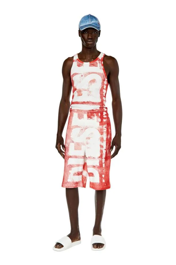 Diesel Pmarshy Red Men Pants and Shorts