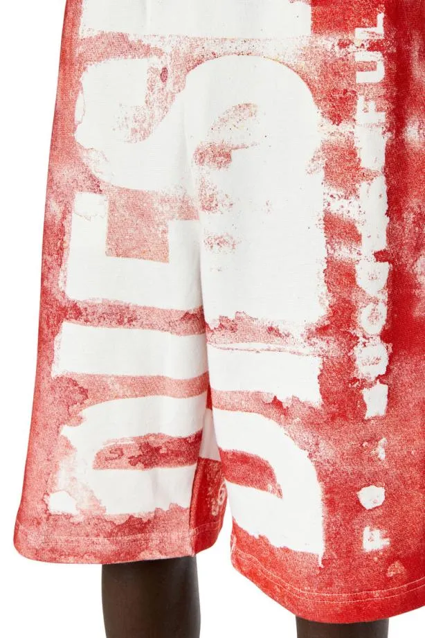 Diesel Pmarshy Red Men Pants and Shorts
