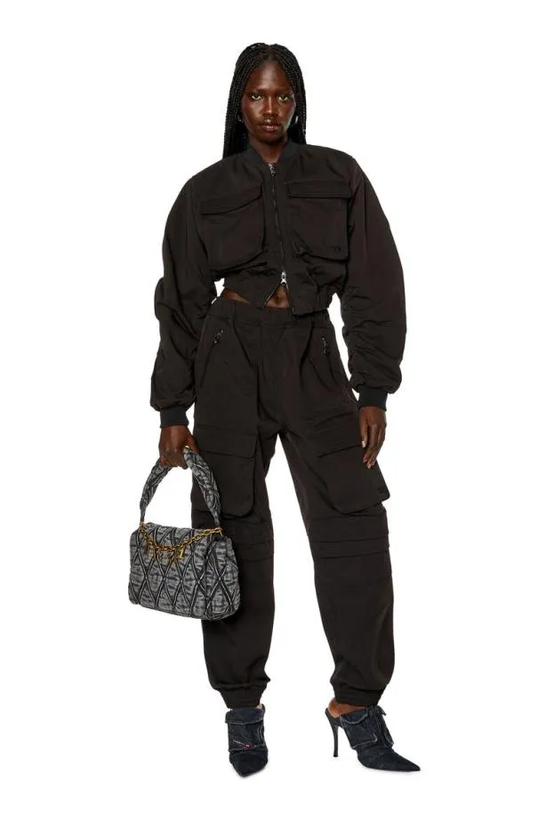 Diesel Pmirt Black Women Pants and Shorts