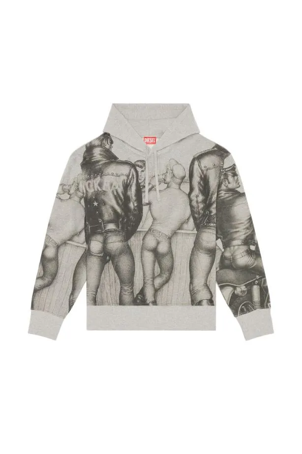 Diesel Prsmacshood Grey MenWomen Sweatshirts and Hoodies