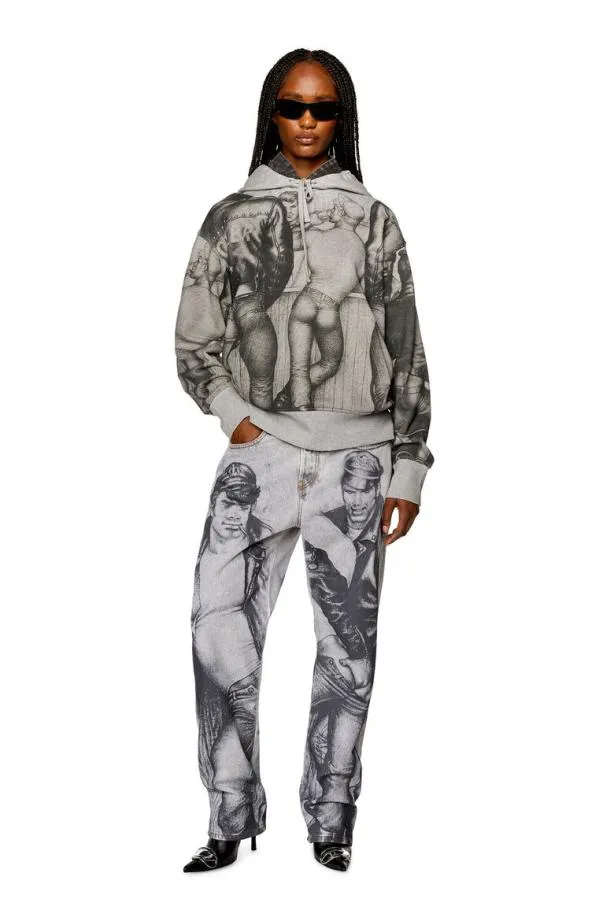Diesel Prsmacshood Grey MenWomen Sweatshirts and Hoodies
