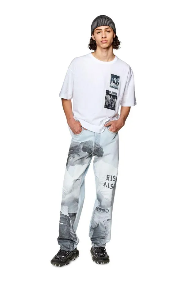 Diesel Prtnlabel23b White MenWomen TShirts and Polos