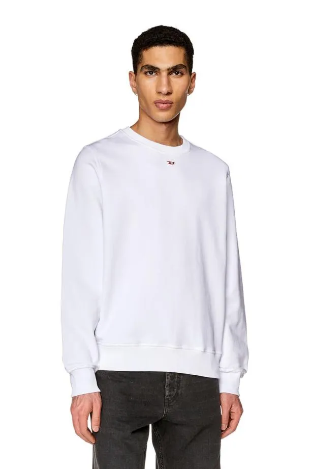 Diesel Sginnd White Men Sweatshirts and Hoodies