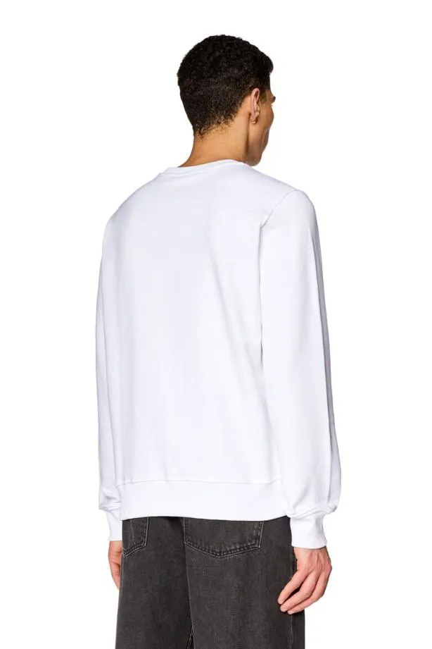 Diesel Sginnd White Men Sweatshirts and Hoodies