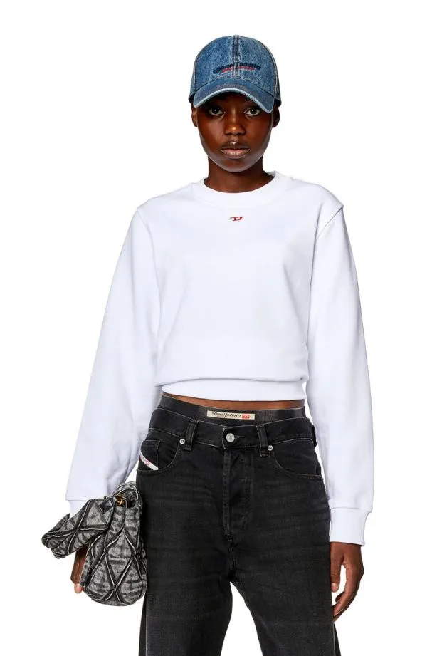 Diesel Sginnd White Men Sweatshirts and Hoodies