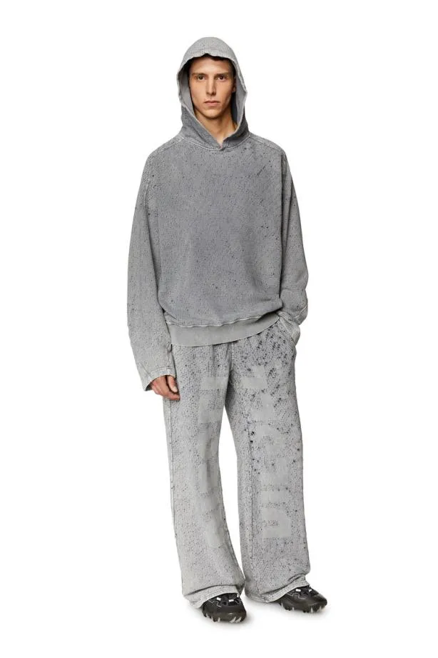 Diesel Smacornhood Grey Men Sweatshirts and Hoodies