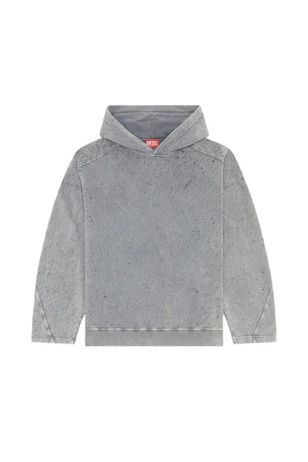 Diesel Smacornhood Grey Men Sweatshirts and Hoodies
