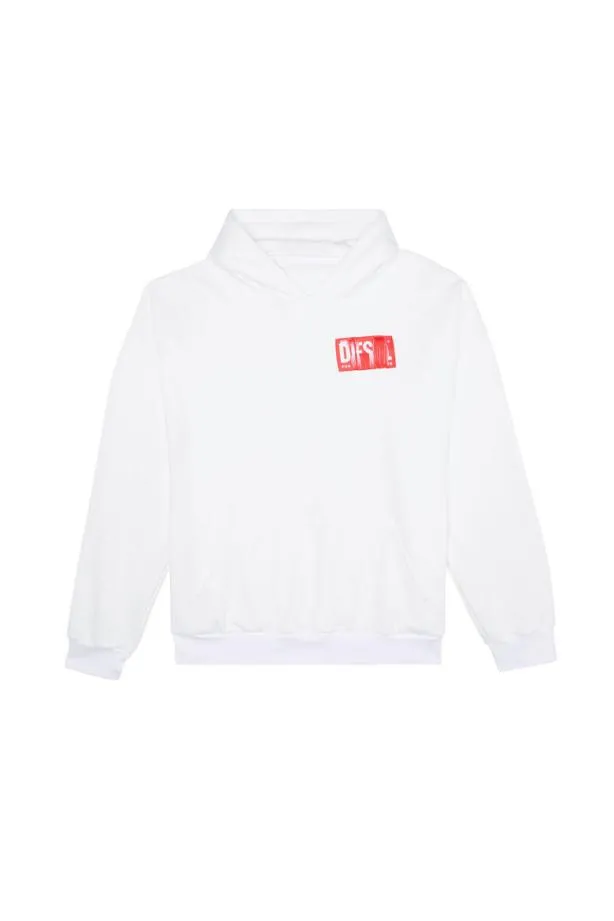 Diesel Snlabelhood White Men Sweatshirts and Hoodies