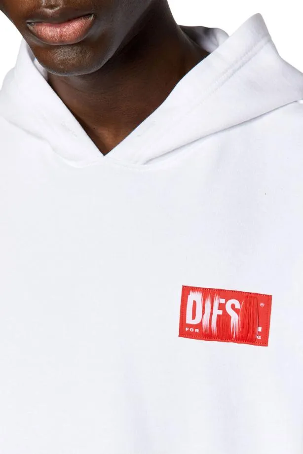 Diesel Snlabelhood White Men Sweatshirts and Hoodies