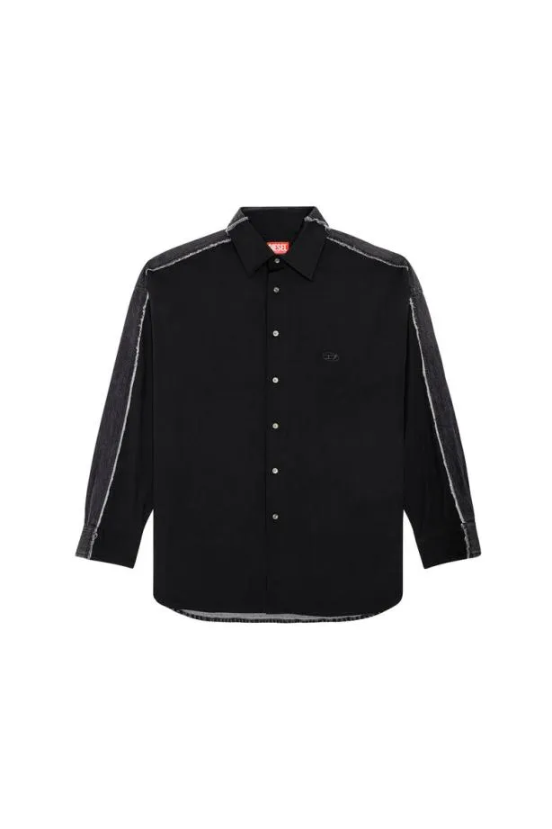 Diesel Swarh Black Men Shirts
