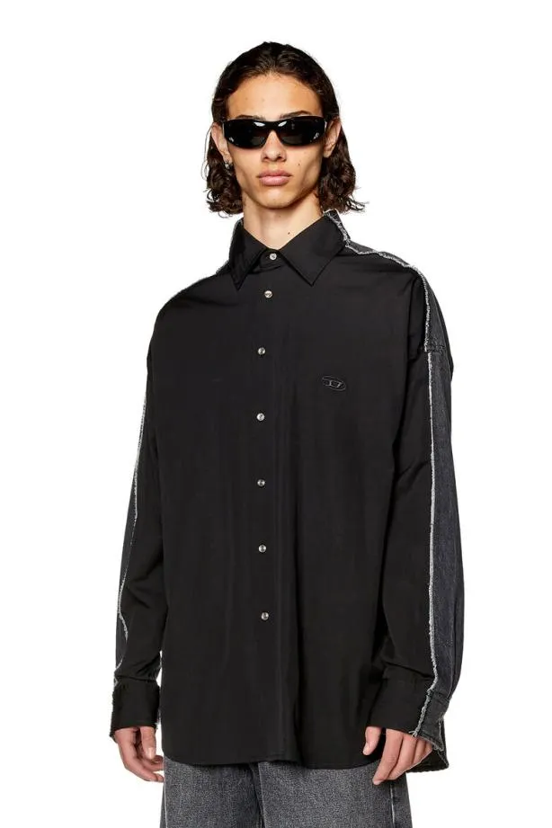 Diesel Swarh Black Men Shirts