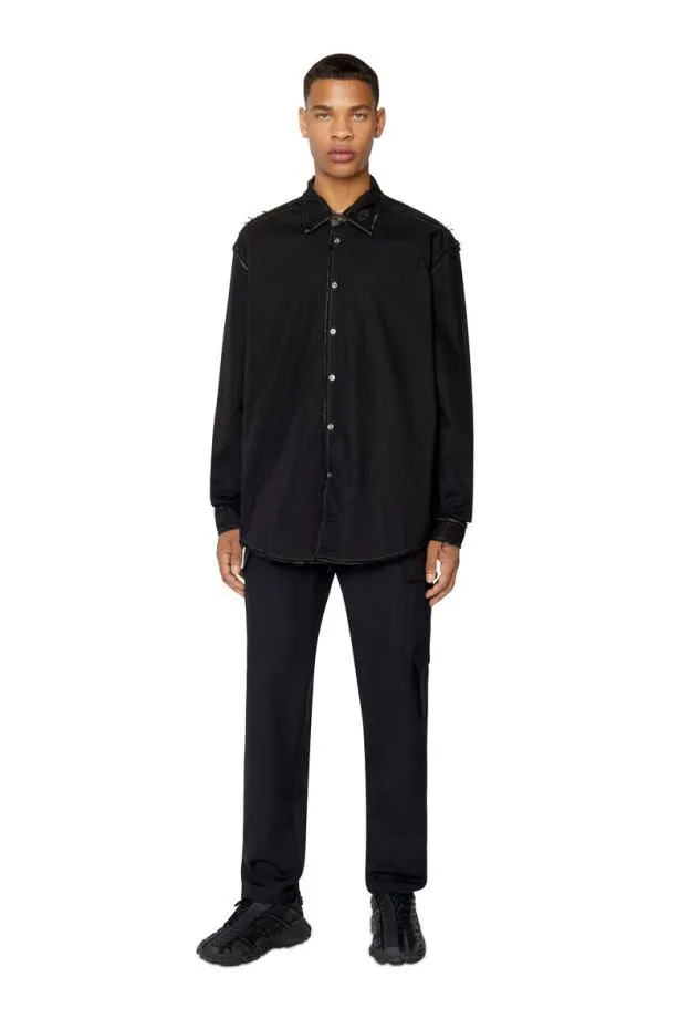Diesel Sweezer Black Men Shirts