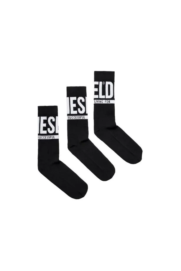 Diesel Skmraythreepack Black Men Socks