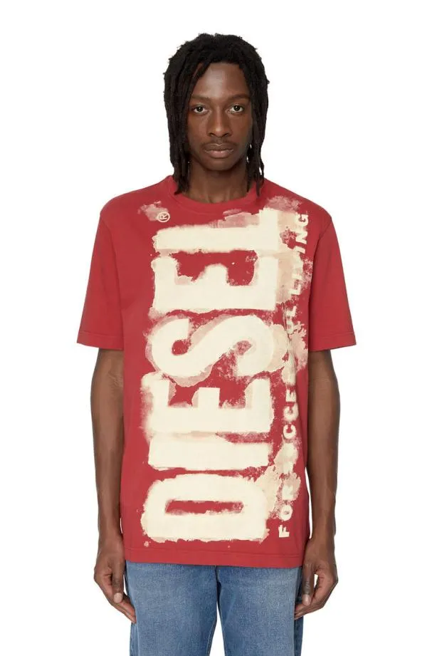 Diesel Tjuste16 Red Men TShirts and Polos