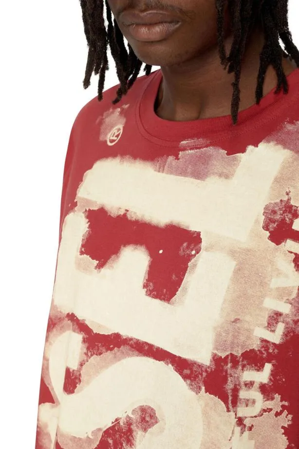 Diesel Tjuste16 Red Men TShirts and Polos