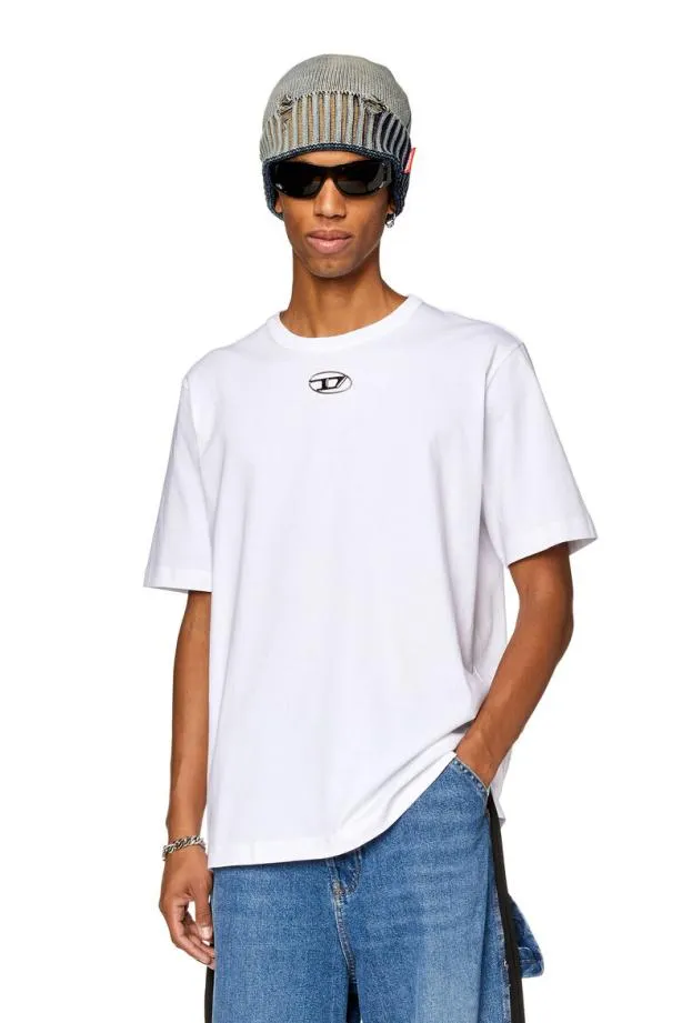 Diesel Tjustod White Men TShirts and Polos