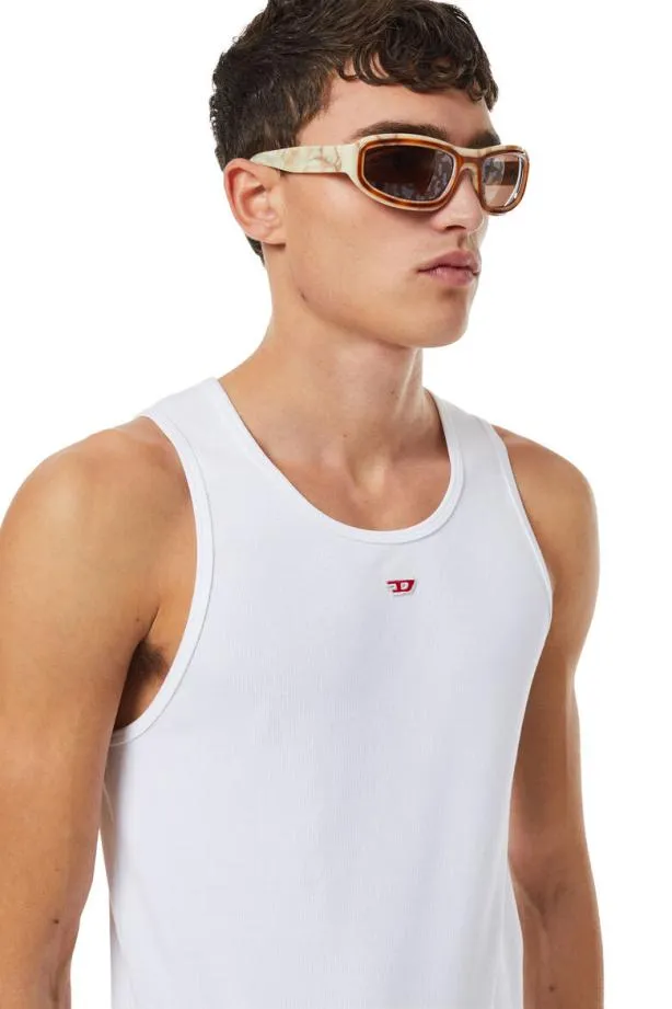 Diesel Tliftyd White Men TShirts and Polos