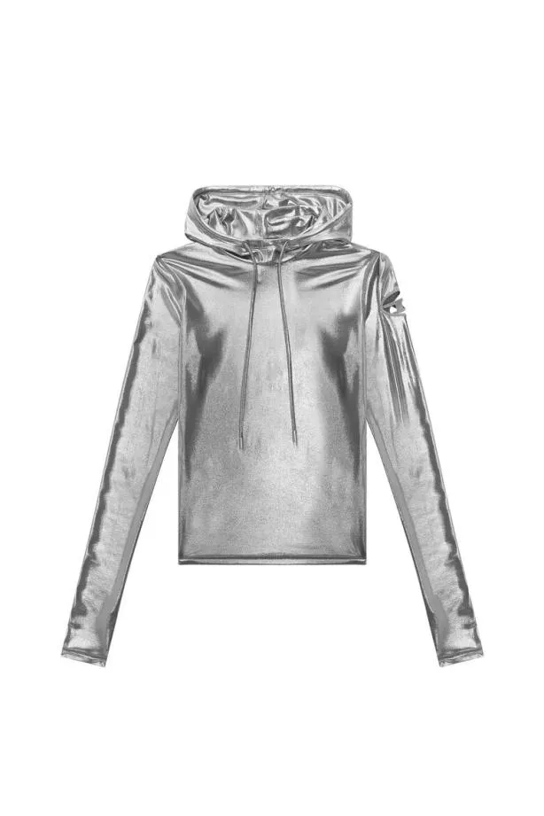 Diesel Tmetall1 Silver Women TShirts and Tops