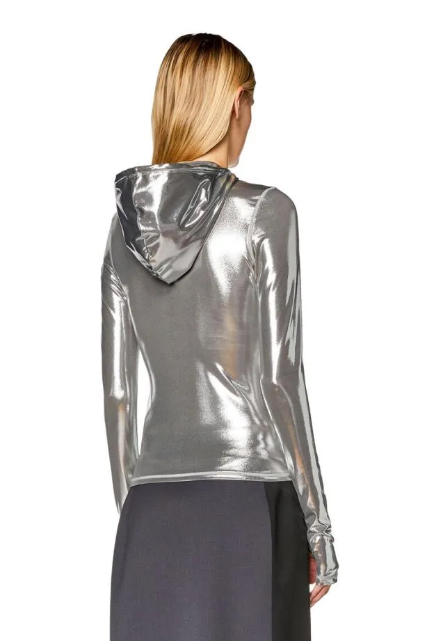 Diesel Tmetall1 Silver Women TShirts and Tops