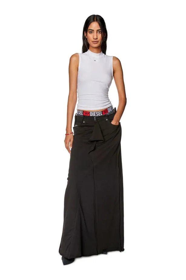 Diesel Tmokkyslmicrodiv White Women TShirts and Tops