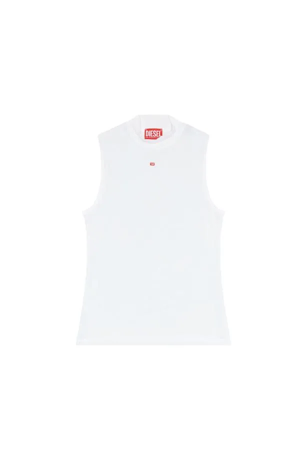 Diesel Tmokkyslmicrodiv White Women TShirts and Tops