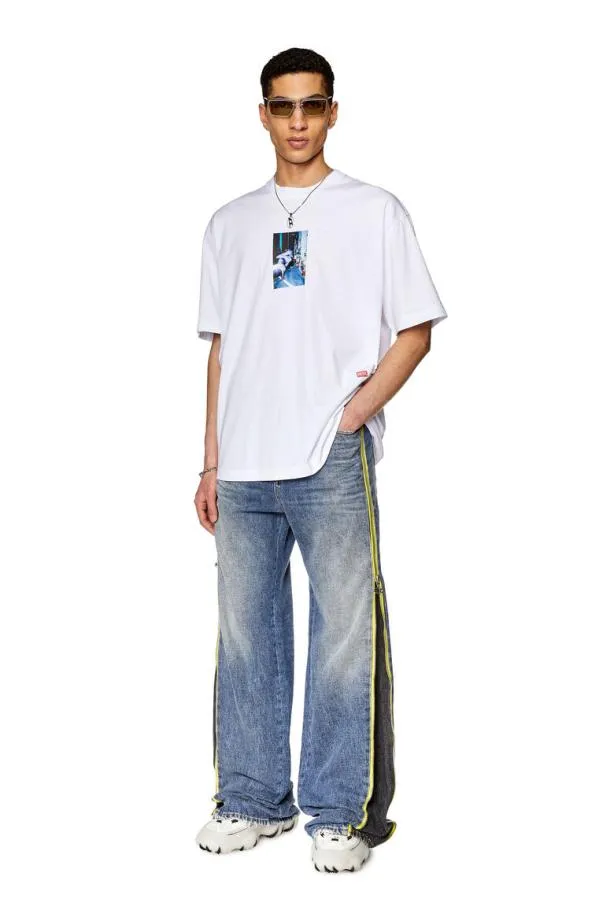 Diesel Twashl3 White Men TShirts and Polos