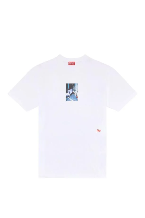 Diesel Twashl3 White Men TShirts and Polos