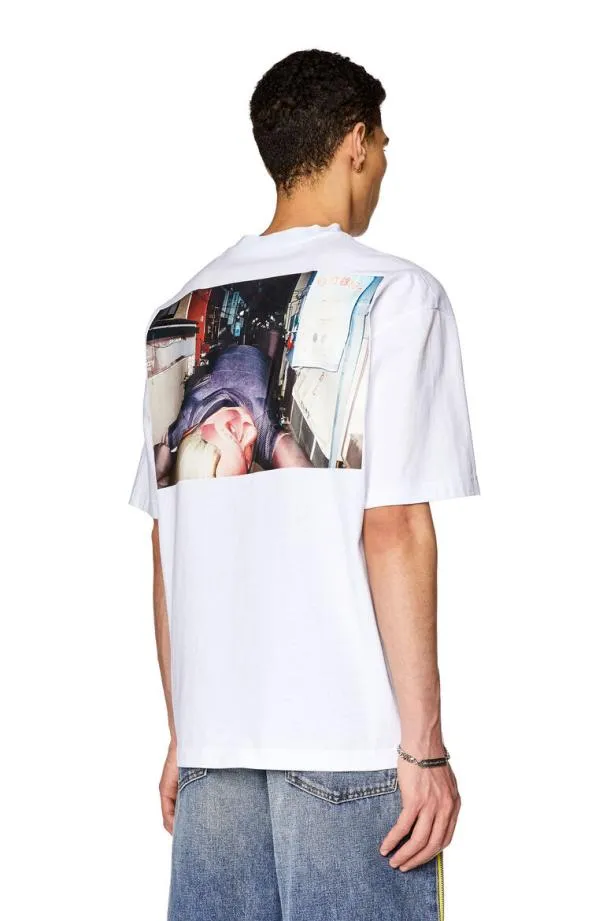 Diesel Twashl3 White Men TShirts and Polos