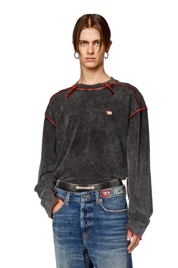 Diesel Tweekls Dark Grey Men TShirts and Polos