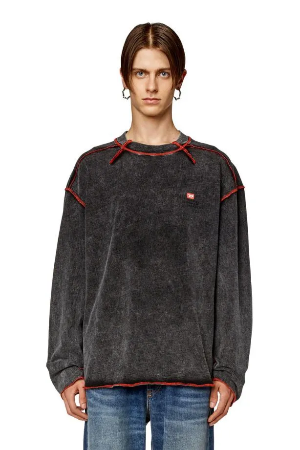 Diesel Tweekls Dark Grey Men TShirts and Polos