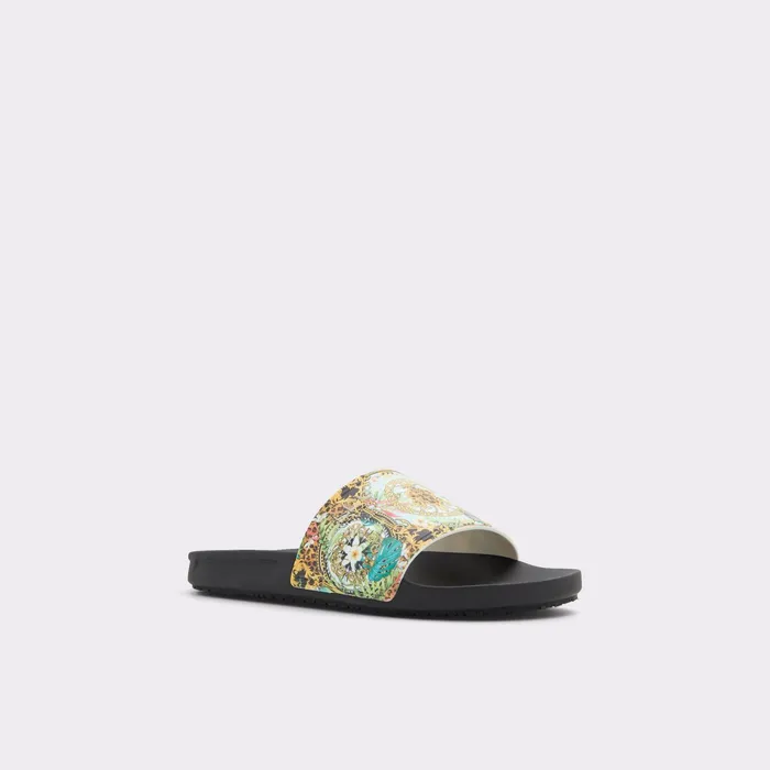 Dinmore Black Synthetic Print Men ALDO Sandals and Slides