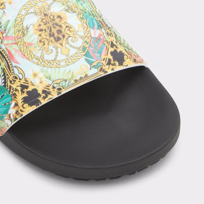 Dinmore Black Synthetic Print Men ALDO Sandals and Slides