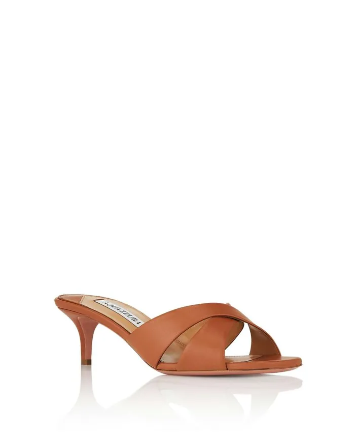 Divine Mule 50 Brown Women Aquazzura Slides and Mules Divine Mule 50 Brown Women Aquazzura Slides and Mules
