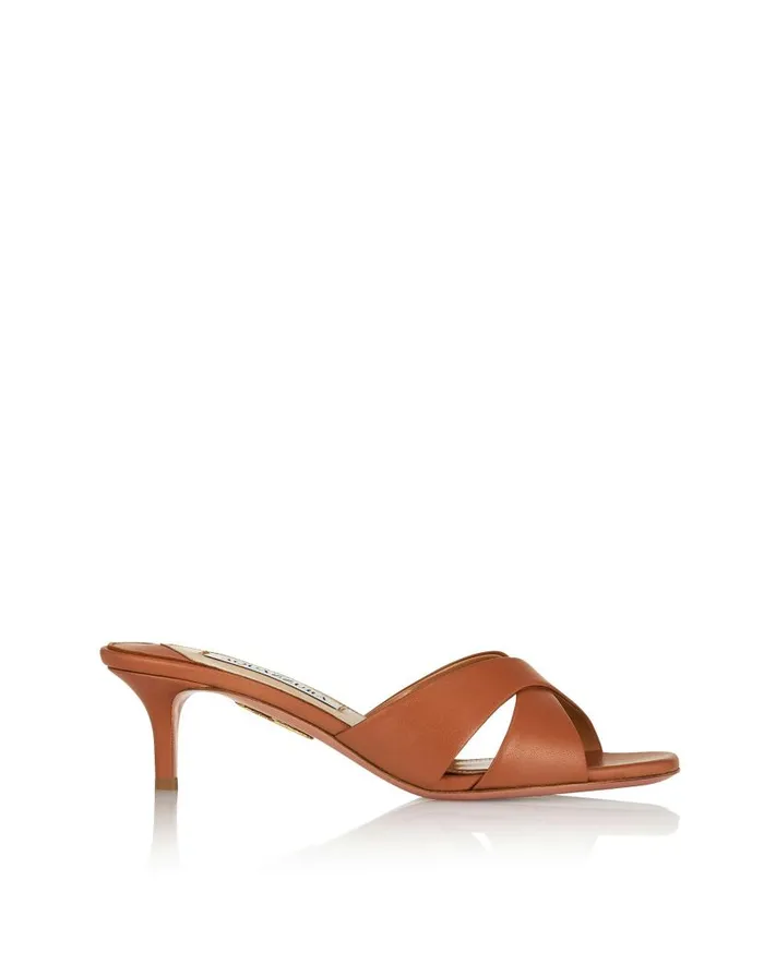Divine Mule 50 Brown Women Aquazzura Slides and Mules Divine Mule 50 Brown Women Aquazzura Slides and Mules