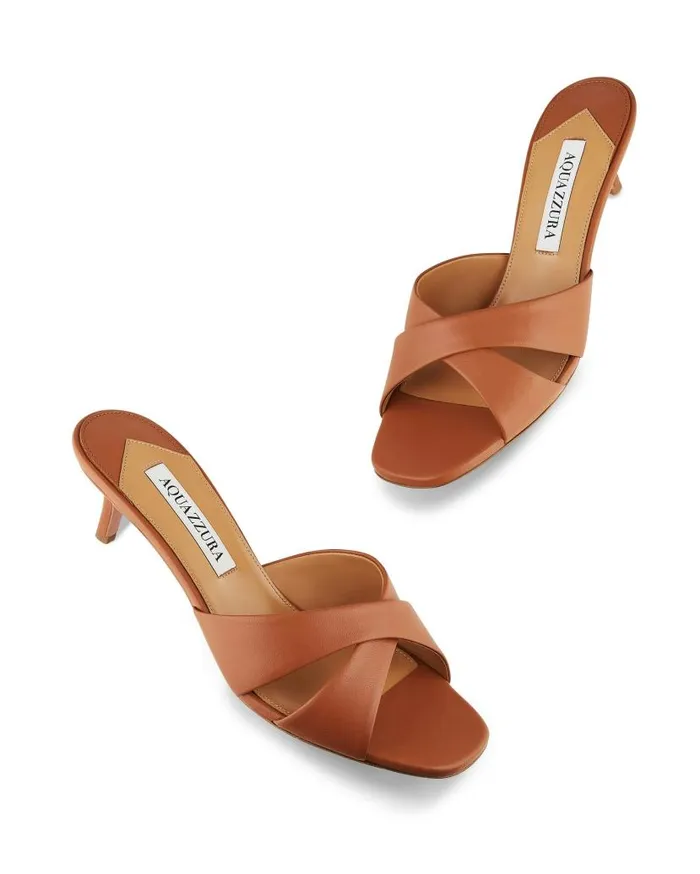 Divine Mule 50 Brown Women Aquazzura Slides and Mules Divine Mule 50 Brown Women Aquazzura Slides and Mules