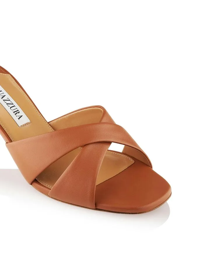 Divine Mule 50 Brown Women Aquazzura Slides and Mules Divine Mule 50 Brown Women Aquazzura Slides and Mules