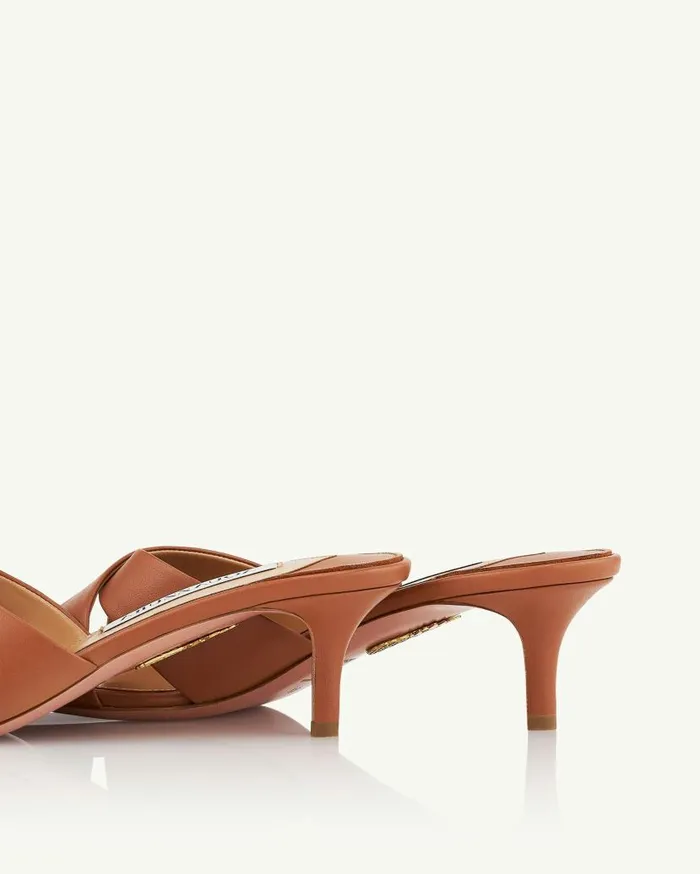 Divine Mule 50 Brown Women Aquazzura Slides and Mules Divine Mule 50 Brown Women Aquazzura Slides and Mules