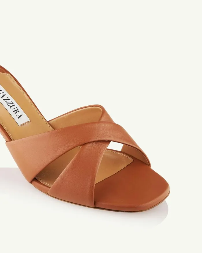 Divine Mule 50 Brown Women Aquazzura Slides and Mules Divine Mule 50 Brown Women Aquazzura Slides and Mules