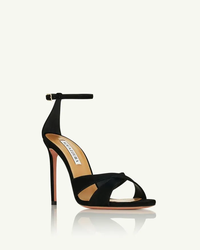 Divine Sandal 105 Black Women Aquazzura Sandals