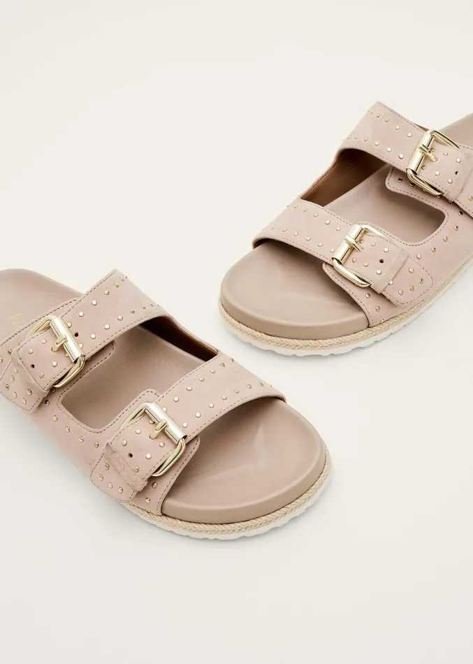 Double Buckle Sandal Neutral Women Phase Eight Heels