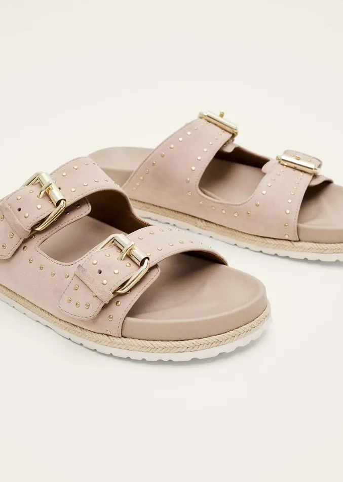 Double Buckle Sandal Neutral Women Phase Eight Heels
